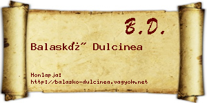 Balaskó Dulcinea névjegykártya